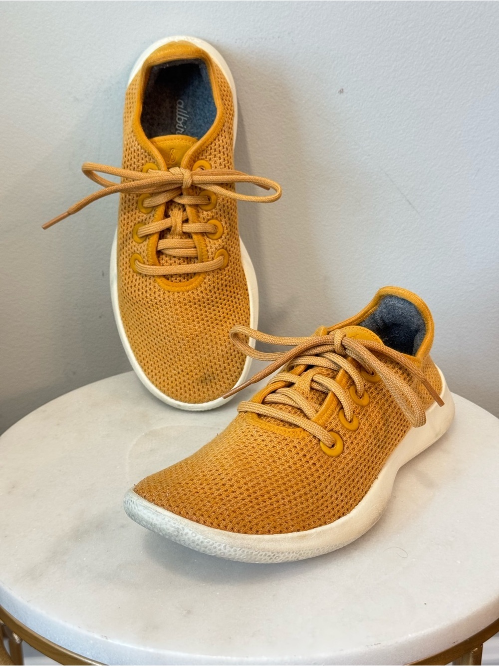 allbirds Women's Knit Sneakers - Mustard Yellow Sz 8